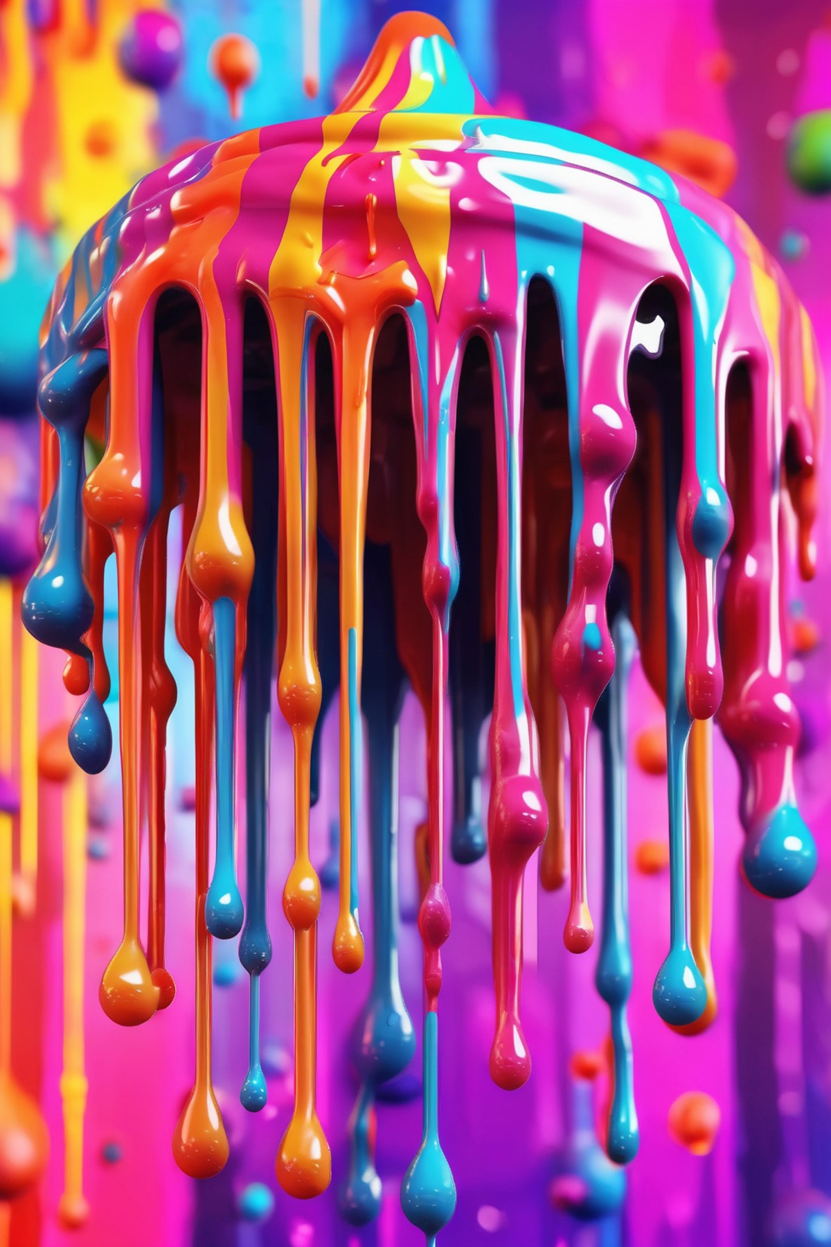 <lora:Dripping Art:1>Dripping Art - large drip token logo. Dripping into psychedelic world.